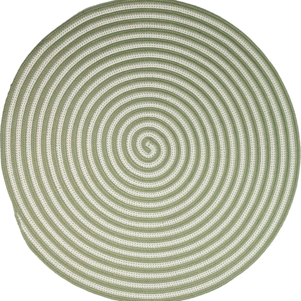 Colonial Mills Thai Basil Green 5ft Round Braided‎ Rug Reversible Brand New - Picture 3 of 5